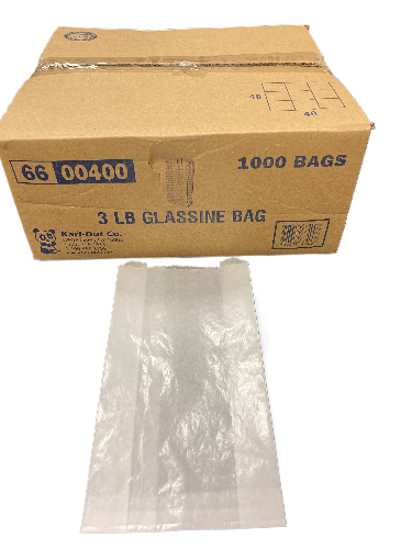 3 LB Glassine Bags for Spring Rolls/Egg Rolls/Crab Rangoon (1000 bags)