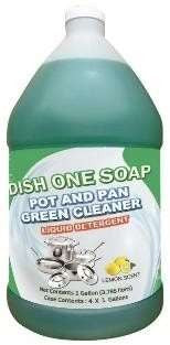 Dish One Pot and Pan Green Cleaner- 4-1 gallon bottles/cs (Buy 5 Get 1 Free)